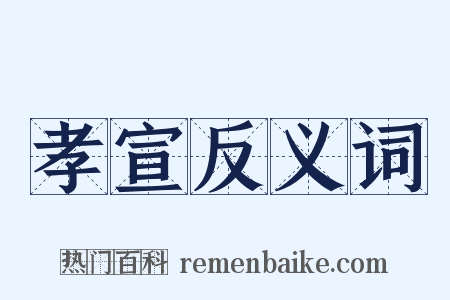 孝宣反义词是什么意思的图片